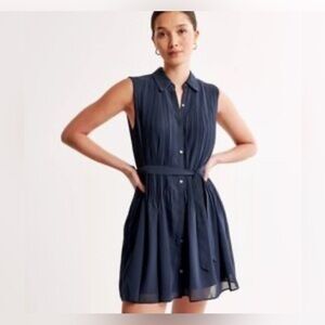 Abercrombie & Fitch Dark Blue Sleeveless Mini Dress